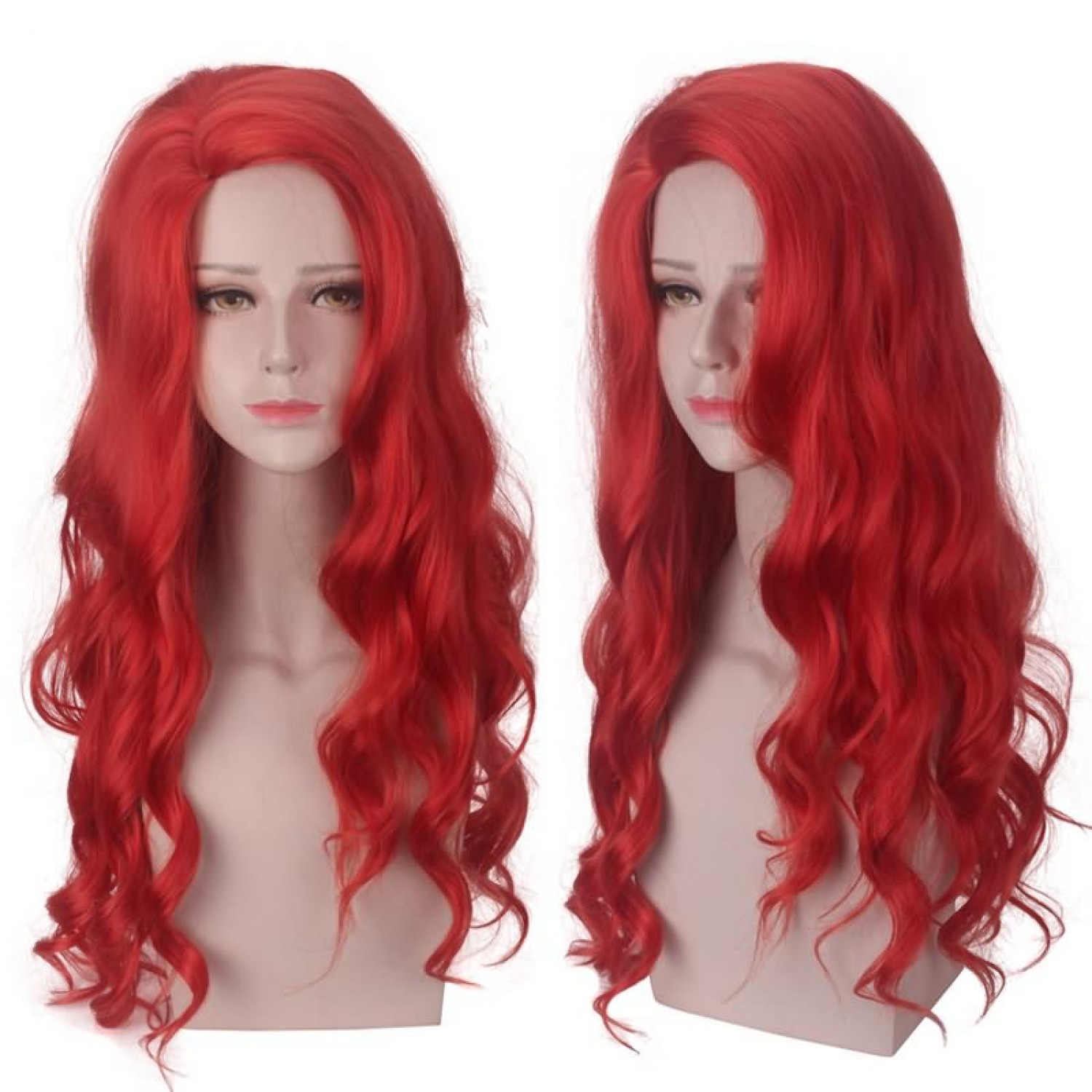 red curly costume wig