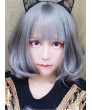 Long Straight Hair Harajuku Style Granny Grey Inner Buckle Classic Lolita Wig