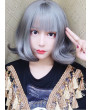 Long Straight Hair Harajuku Style Granny Grey Inner Buckle Classic Lolita Wig