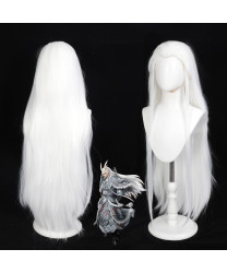 Ne Zha 2 AoGuang White Straight Cosplay Wig