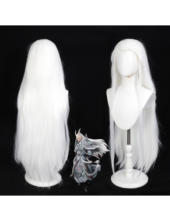 Ne Zha 2 AoGuang White Straight Cosplay Wig