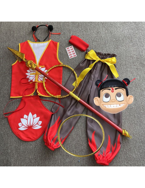 Ne Zha 2 NeZha Complete set of clothing and props for Children Cosplay Costume