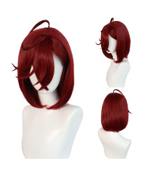 DAN DA DAN Momo Ayase dark Red Short Cosplay Wig