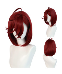 DAN DA DAN Momo Ayase dark Red Short Cosplay Wig