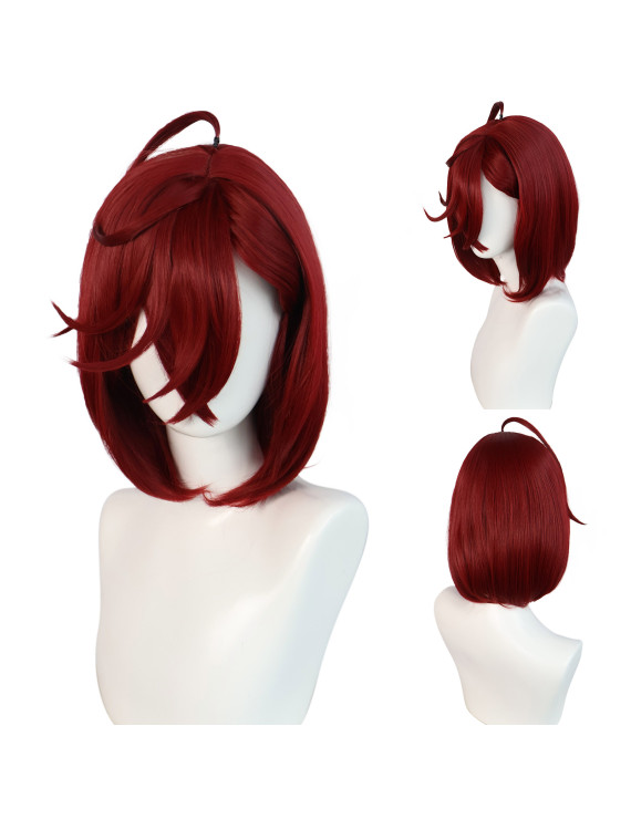 DAN DA DAN Momo Ayase dark Red Short Cosplay Wig