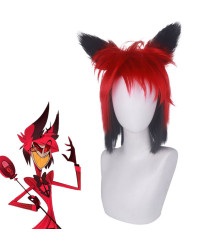 Hazbin Hotel alastor cosplay wig