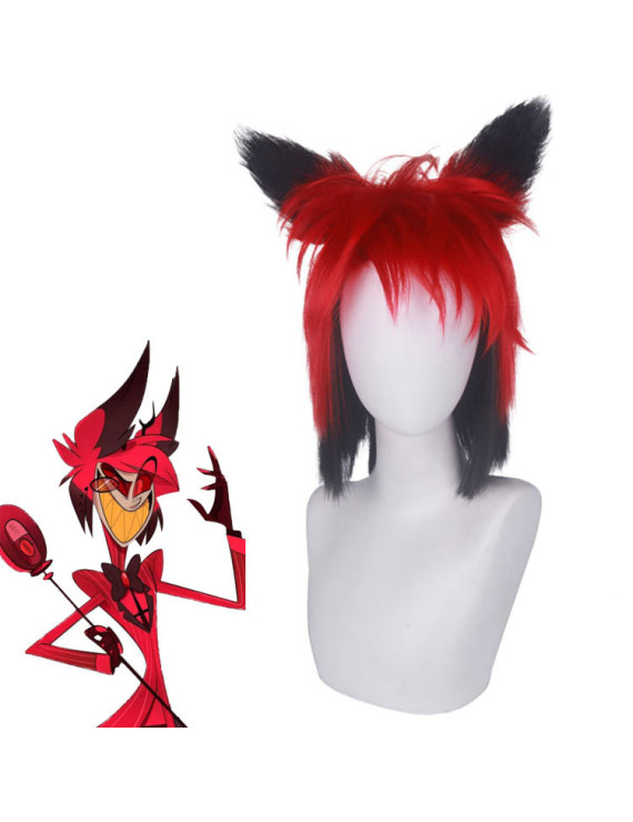 Hazbin Hotel alastor cosplay wig