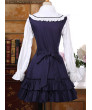 Vintage Inspired Ruffle Lolita Dress with Long Sleeves