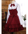 Vintage Inspired Ruffle Lolita Dress with Long Sleeves