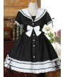 Classic Lolita Dresses Vintage Navy Lolita Dress with Bow