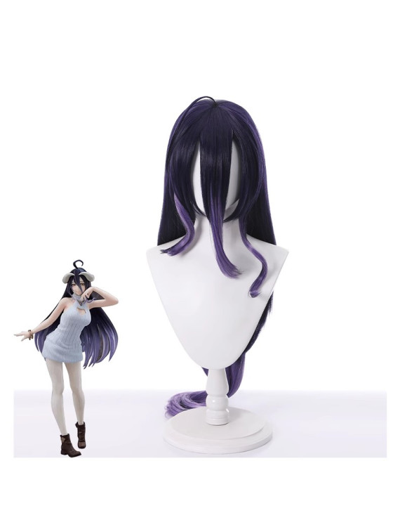 Overlord Albedo Purple Gradient Cosplay Wig