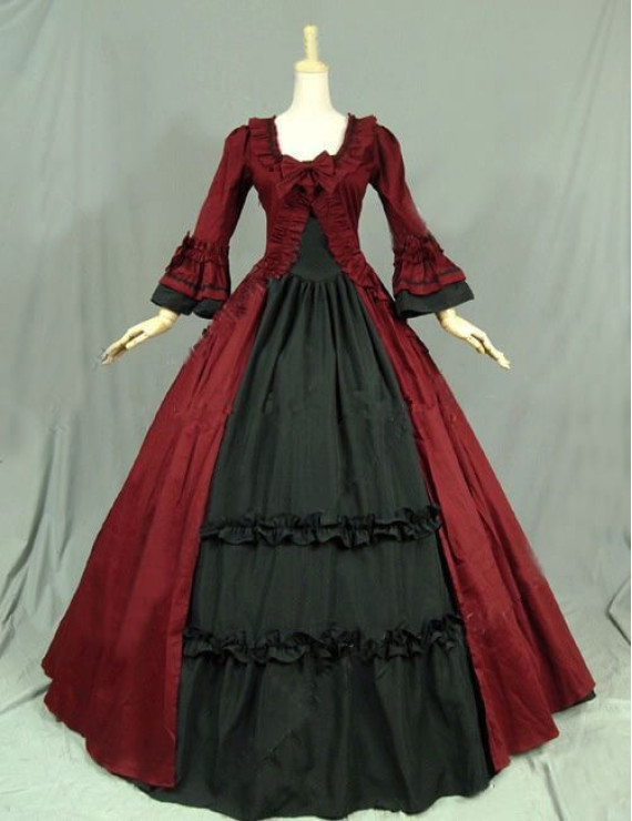 Elegant Victorian Gothic Lolita Ball Gown Dress