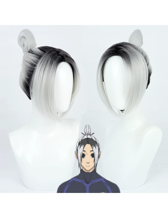 Blue Lock Gagamaru Gin Gray long Cosplay Wig