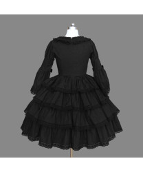 Tailor-made Classic black gothic lolita style dress