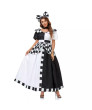 Custom Made Alice in wonderland Cruella de Vil Dress Halloween Cosplay Costumes