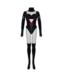 Hazbin Hotel Angel Dust PU Bodysuit cosplay costume 