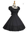 Sweet Lolita Style Burgundy Short Sleeve OP Dress