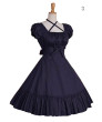 Sweet Lolita Style Burgundy Short Sleeve OP Dress