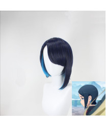 Mobile Suit Gundam the Witch from Mercury Nika Nanaura Dark Blue Short Cosplay Wig