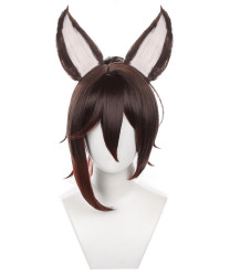 Eternal Fantasy FF14 Tia Crystal Lord Cosplay Wig + ear