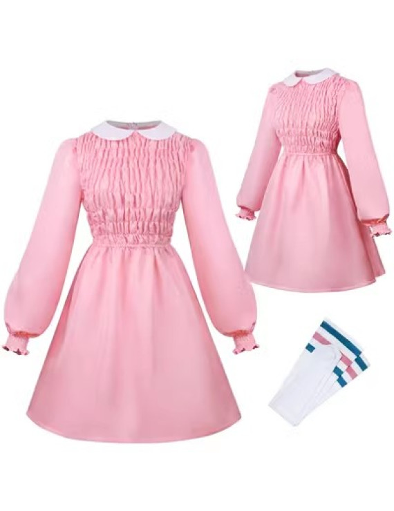 Eleven Stranger Things Eleven Dress Cosplay Costume for Girls