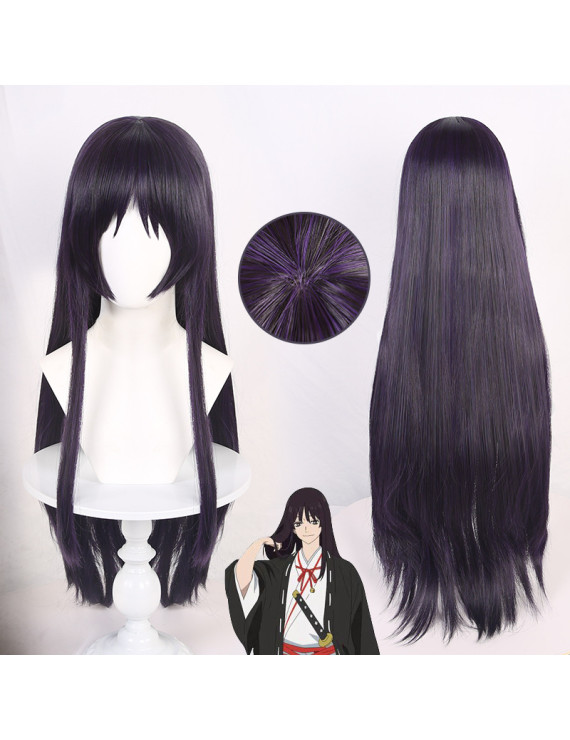 Jigoku Raku Aza Toma Dark Purple Long 80cm Cosplay Wig