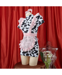 Pastel Pink Cow Maid Costume for Cosplay & Beach