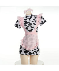 Pastel Pink Cow Maid Costume for Cosplay & Beach