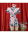 Pastel Pink Cow Maid Costume for Cosplay & Beach