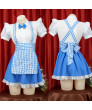 Summer Vibes Blue Checkered Maid Swimwear Cosplay Costume