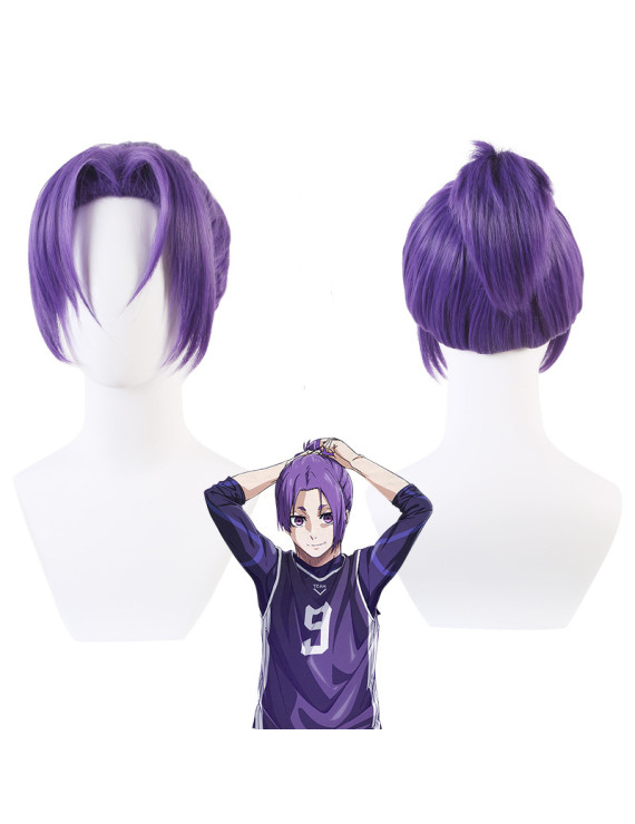 Blue Lock Reo Mikage Purple Cosplay Wig