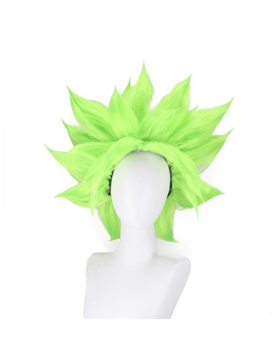 Dragon Ball Super Broly Broly Light Green Short Cosplay Wig