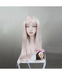 Fire Force Princess Hibana Light Pink Long Cosplay Wig