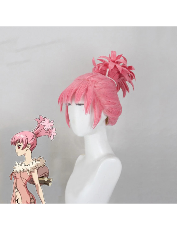 Dr Stone Homura Momiji Pink Cosplay Wig