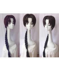 InuYasha Shichinintai Bankotsu Dark Brown Long Cosplay Wigs