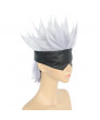 Jujutsu Kaisen Gojo Satoru Grey Short Cosplay Wig with Patch