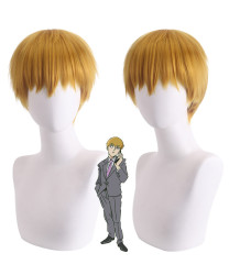 Mob Psycho 100 reigen arataka  Yellow Short Cosplay Wig