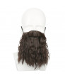 Hagrid Wig Harry Potter Role Cosplay Wig Brown Long Curly Wavy Hair With Beard