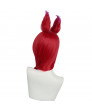 LOL Xayah Wig Fire Red Straight Wig High Temperature Silk Wig