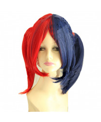 Harley Quinn Wig Arkham City Harley Quinn Red Blue Cosplay Wig