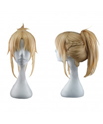 Fate Apocrypha Saber of Red Mordred Golden Cosplay Wig