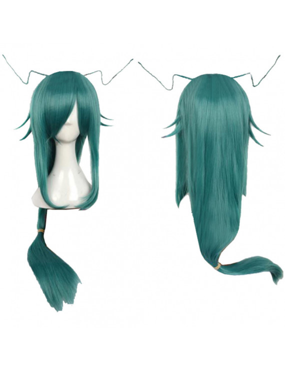 Fairy Tail Freed Justine Cosplay Long Green Prestyled Wig