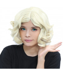 Fairy Godmother Wig Cinderella Fairy Godmother Cosplay Golden Curly Wig