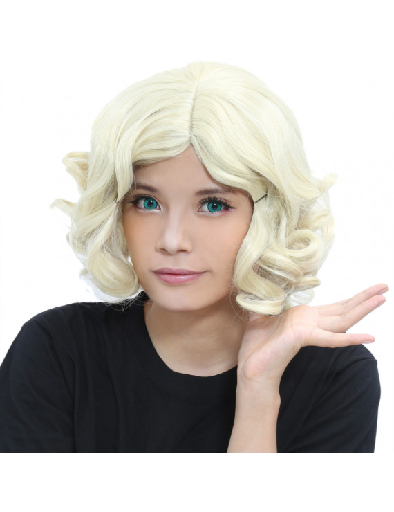 Fairy Godmother Wig Cinderella Fairy Godmother Cosplay Golden Curly Wig