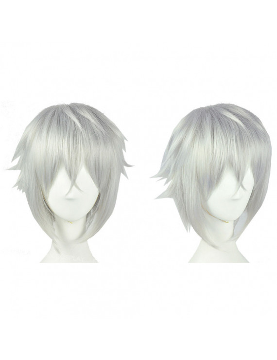 Gintoki Wig Gintama Sakata Gintoki Anime Cosplay Short Silvery White Wig