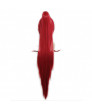 Erza Scarlet Wig Fairy Tail Erza Scarlet Cosplay Long Red Straight Wig With Single Pony Tail