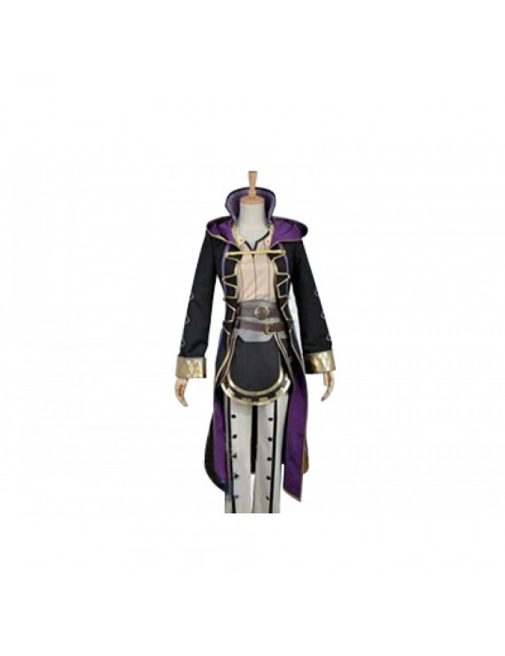 Fire Emblem Awakening Robin Role Cosplay Costume for womens Black Purple Uniform Fabric Costume