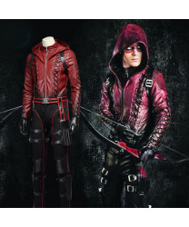 Halloween Cosplay Red Arrow Roy Harper PU Role Cosplay Costume