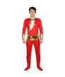 DC Comics Captain Marvel Shazam Costume Skin-tight Full Bodysuit Zentai Shazam Cosplay Costume