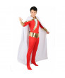 DC Comics Captain Marvel Shazam Costume Skin-tight Full Bodysuit Zentai Shazam Cosplay Costume